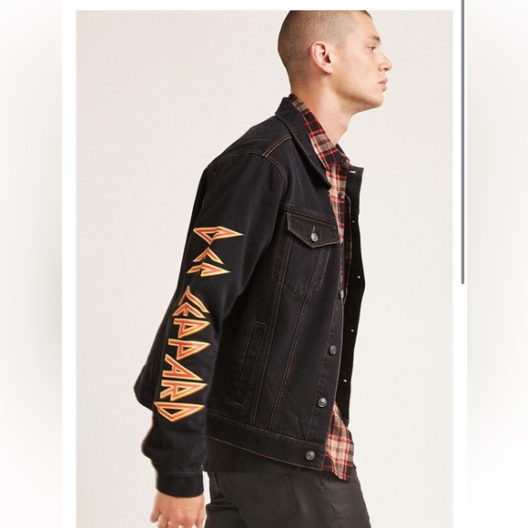 SOLD Def Leppard Black Jean Jacket Unisex - Picture 10 of 11